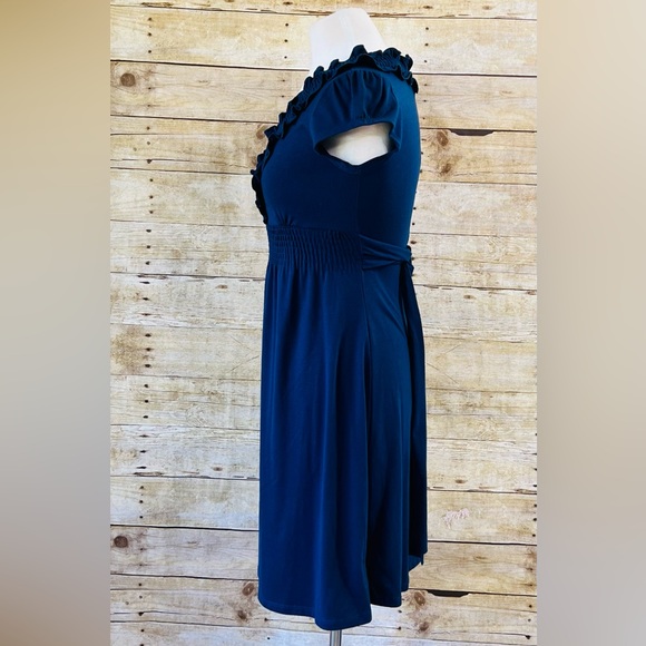 Lipstick Size Small Elegant Navy Blue Dress - Picture 6 of 8